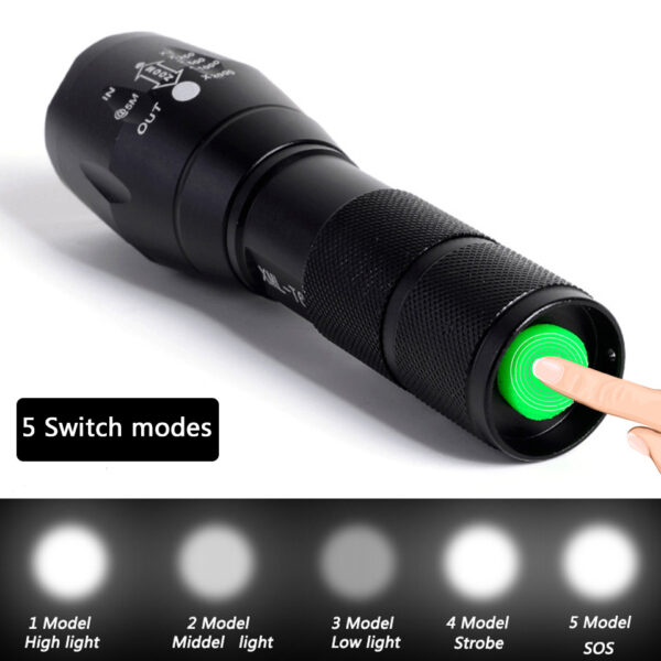 Strong Light Flashlight Special Forces Rechargeable Home Self-Defense Waterproof Riding Mini Camping Premium Super Bright Flashlight - Image 6