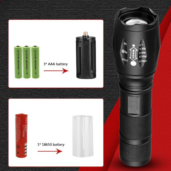 Strong Light Flashlight Special Forces Rechargeable Home Self-Defense Waterproof Riding Mini Camping Premium Super Bright Flashlight - Image 8