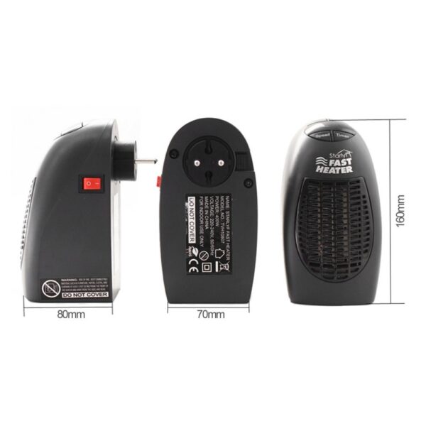 Electric heater 360 rotating plug mini heater small appliances - Image 2