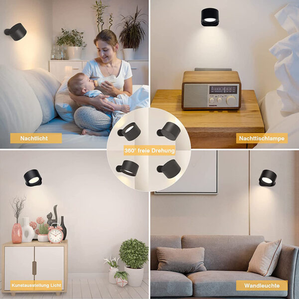 USB Rechargeable Wall Lamp LED - Image 3