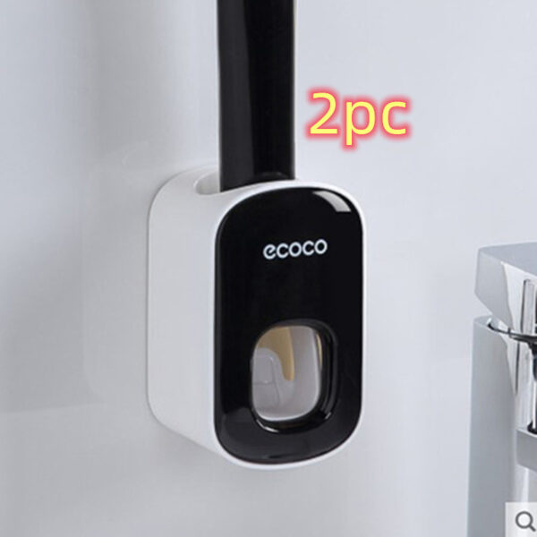 Wall Mounted Automatic Toothpaste Holder Bathroom Accessories Set Dispenser - Image 4